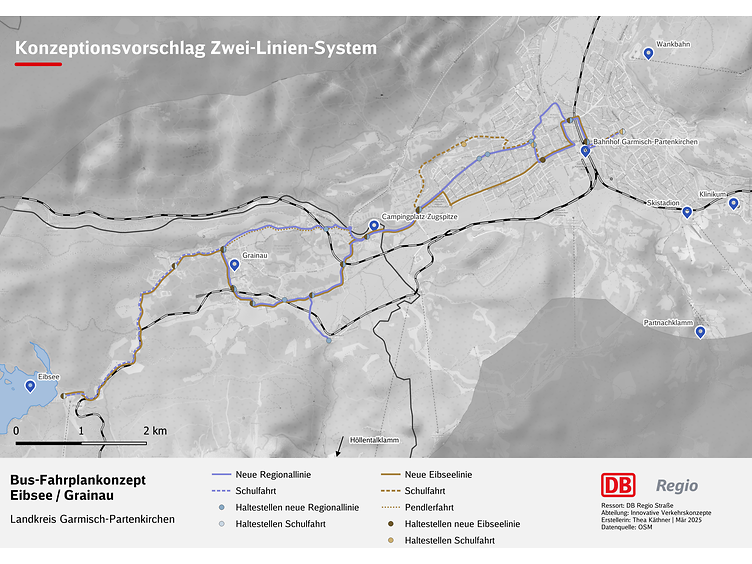 Skizze Planung Busverkehr Garmisch